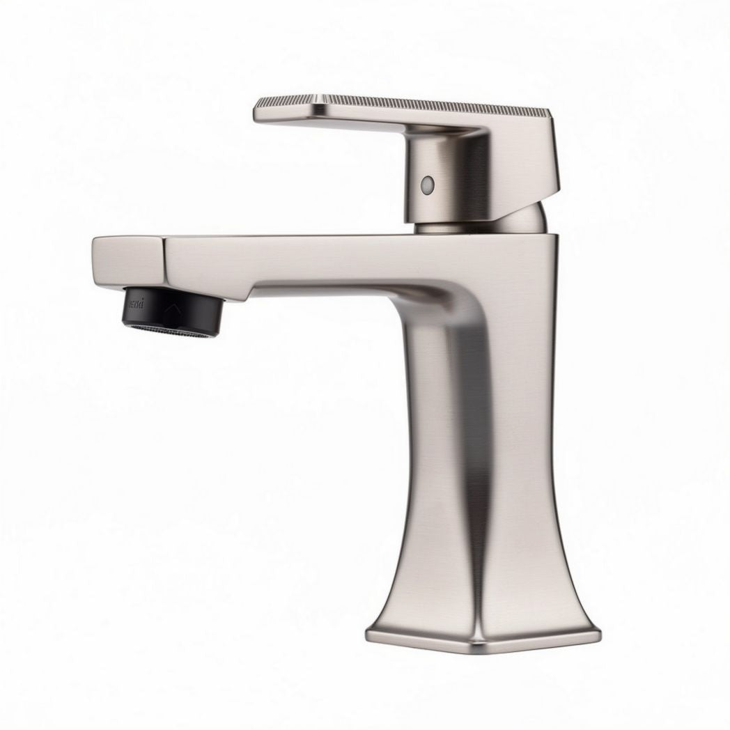 Rubinetto in acciaio inox spazzolato 18 x 8 x 12 cm per lavabo bagno